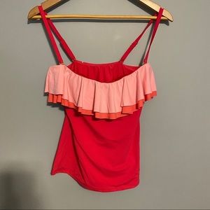 🎄BLEU ROD BEATTIE tankini with ruffle top